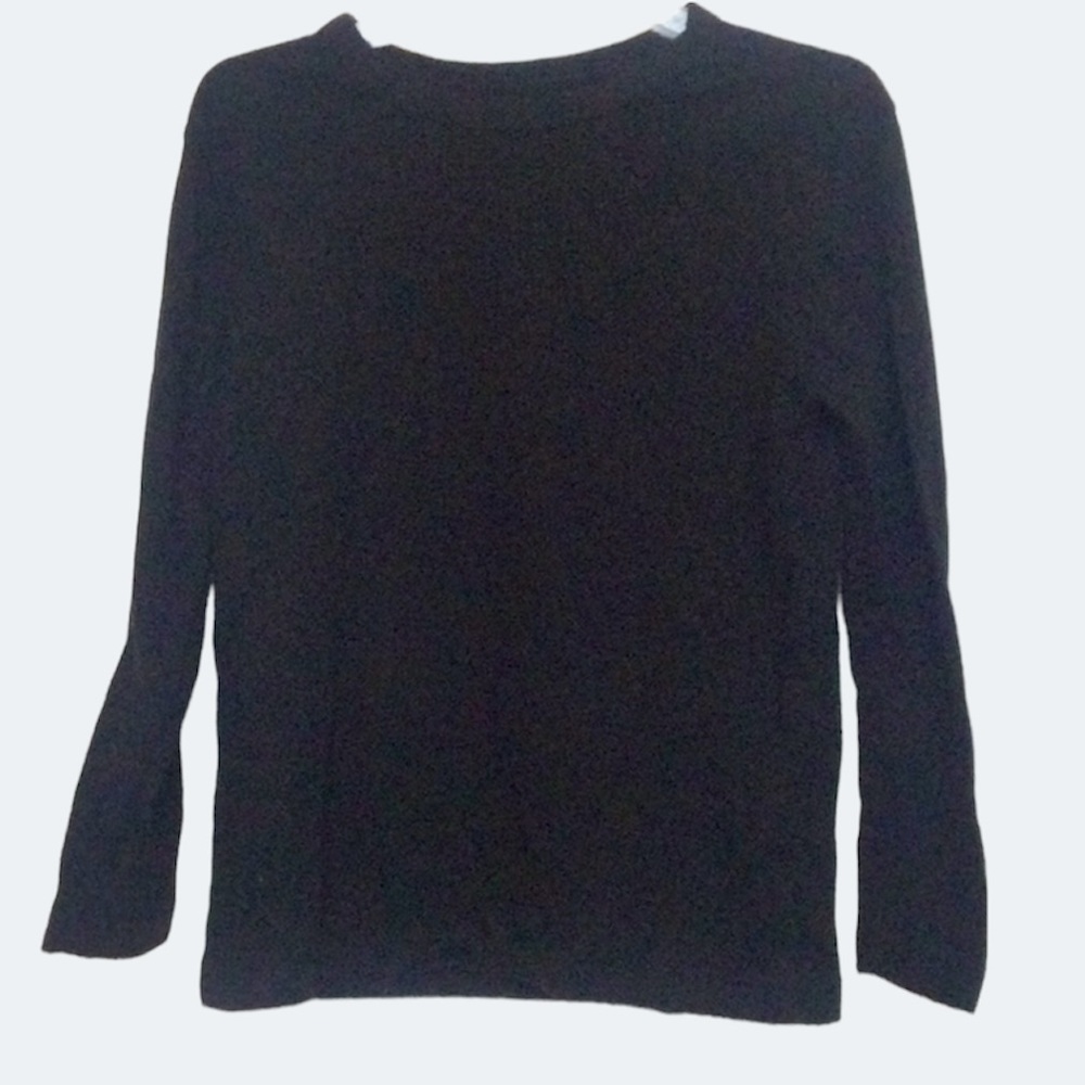 🌞 Wonder Nation black long sleeve shirt crew neck unisex youth size XS (4-5)
